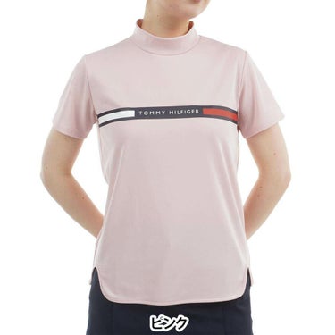 トミー ヒルフィガー ゴルフ　レディース ラインロゴ トリコロール配色 半袖 モックネックシャツ THLA532　2025年モデル 詳細8