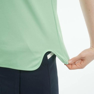 トミー ヒルフィガー ゴルフ　レディース ラインロゴ トリコロール配色 半袖 モックネックシャツ THLA532　2025年モデル 詳細15