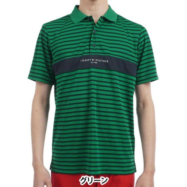 トミー ヒルフィガー ゴルフ　メンズ 鹿の子 カラーブロック 半袖 ポロシャツ THMA514　2025年モデル 詳細2