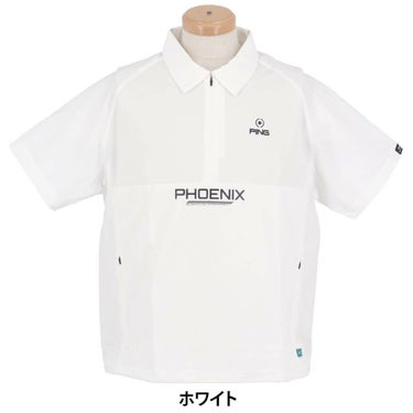 ピン PING　メンズ 撥水 布帛 半袖 ハーフジップシャツ 621-4111301　2024年モデル 詳細5