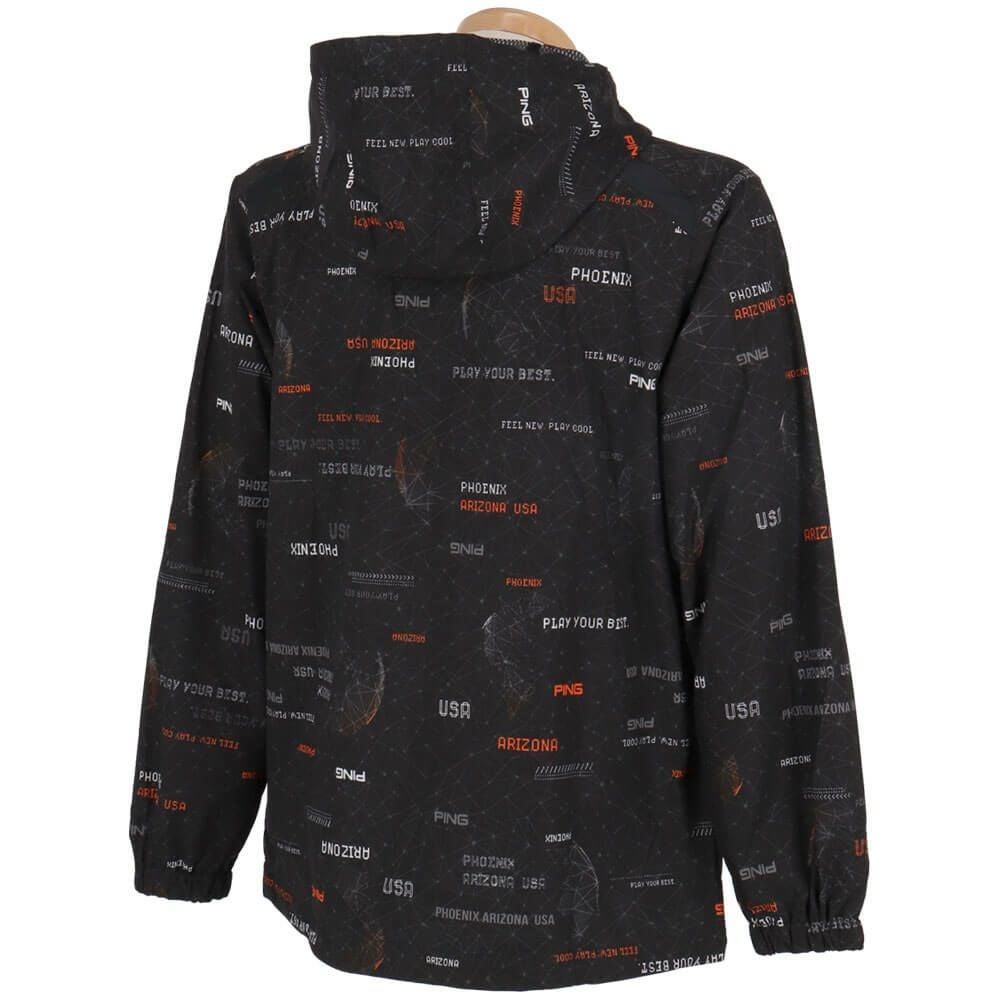 ピン PING　メンズ 撥水 EARTHプリント 長袖 フーディーブルゾン 621-4120103　2024年モデル 詳細3