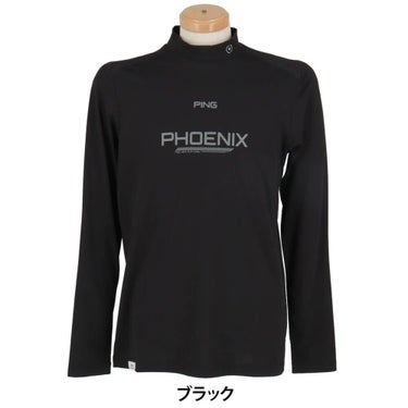 ピン PING　メンズ ロゴプリント ストレッチ 長袖 ハイネックシャツ 621-4166103　2024年モデル 詳細2