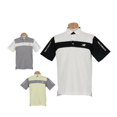 ニューバランスゴルフ　メンズ ラインデザイン 生地切替 半袖 ポロシャツ 012-5168003　2025年モデル 詳細1