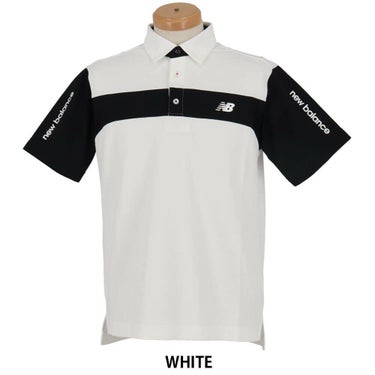 ニューバランスゴルフ　メンズ ラインデザイン 生地切替 半袖 ポロシャツ 012-5168003　2025年モデル 詳細1