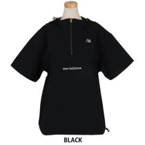 ニューバランスゴルフ　レディース ロゴプリント 半袖 ソフトシェル ハーフジップ プルオーバーフーディ 012-5121501　2025年モデル