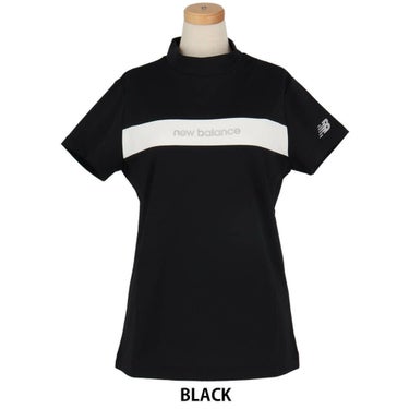 ニューバランスゴルフ　レディース ラインデザイン 半袖 モックネックシャツ 012-5166501　2025年モデル 詳細1