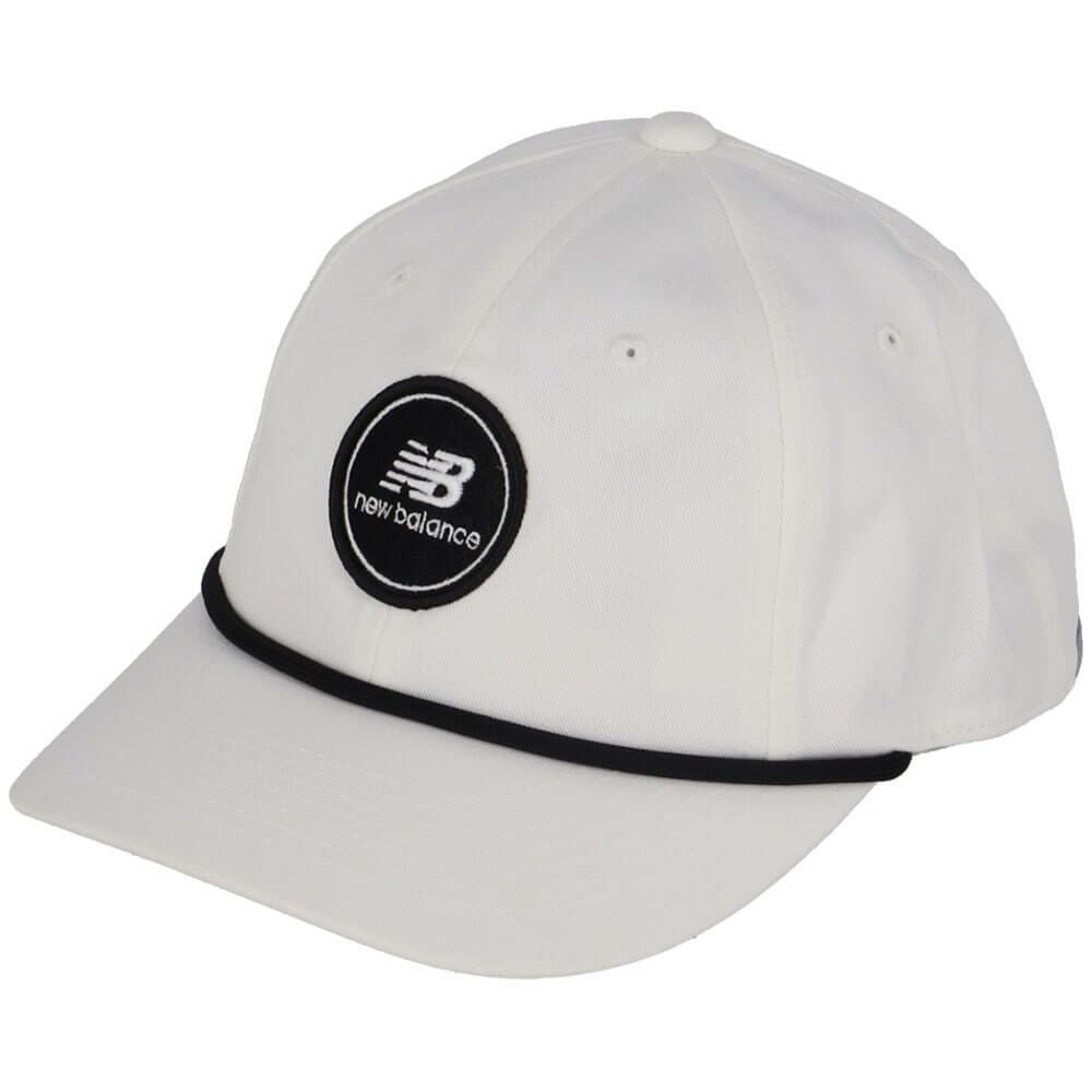ニューバランスゴルフ　ロゴワッペン セミカーブド メンズ ブリムキャップ 012-5187004 030 WHITE　2025年モデル 詳細1