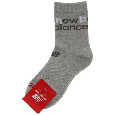 ニューバランスゴルフ　アクセントロゴボーダ レディース ミディアム ショートソックス 012-5186501 020 HEATHER　2025年モデル HEATHER