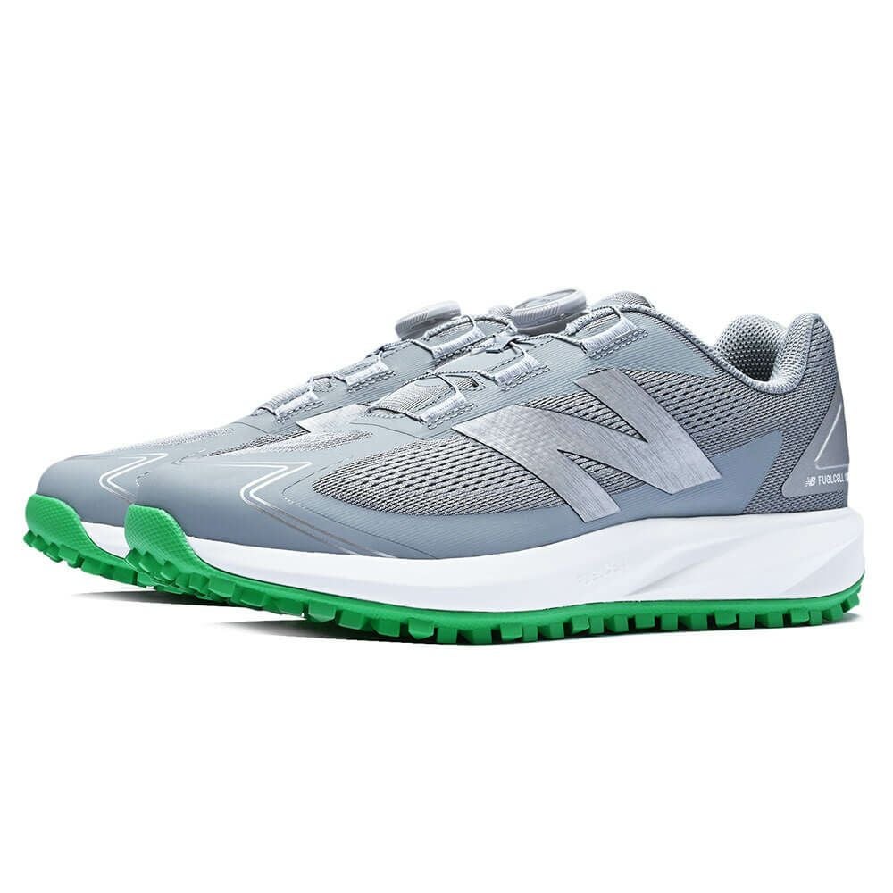 ニューバランスゴルフ フューエルセル 1001 v5 ボア メッシュ スパイクレス ゴルフシューズ UGS1001 E GRAY/GREEN