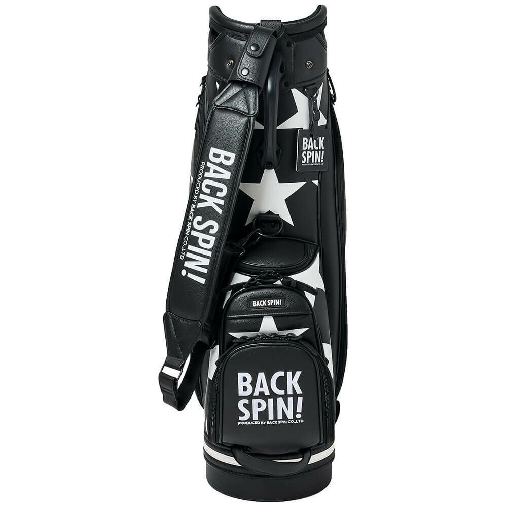 バックスピンゴルフ BACK SPIN! GOLF　BIG STAR TOUR ビッグスター ツアー キャディバッグ BSBD02C106 BLACK×WHITE　2025年モデル ブラック×ホワイト 詳細4