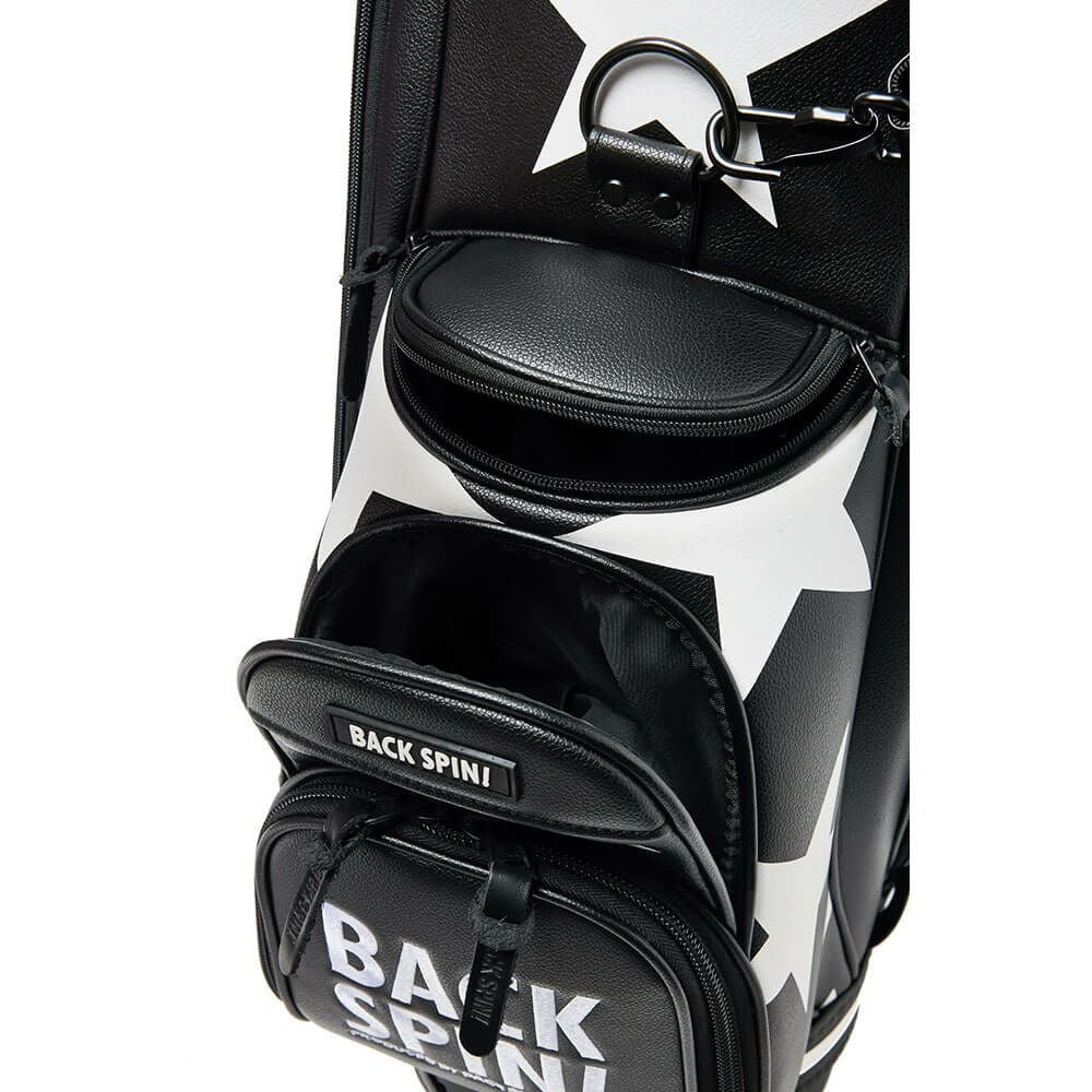 バックスピンゴルフ BACK SPIN! GOLF　BIG STAR TOUR ビッグスター ツアー キャディバッグ BSBD02C106 BLACK×WHITE　2025年モデル ブラック×ホワイト 詳細10