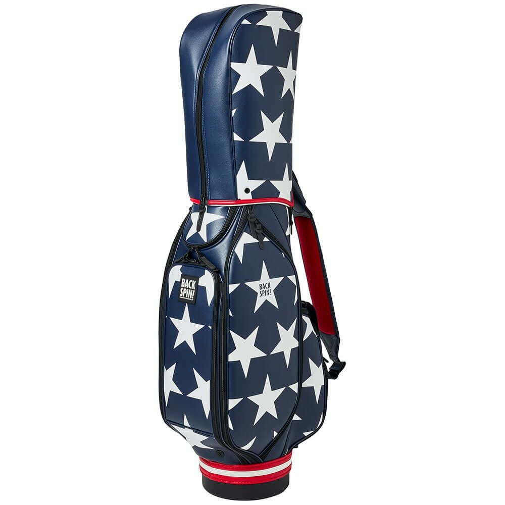 バックスピンゴルフ BACK SPIN! GOLF　BIG STAR TOUR ビッグスター ツアー キャディバッグ BSBD02C106 NAVY×WHITE　2025年モデル ネイビー×ホワイト 詳細6