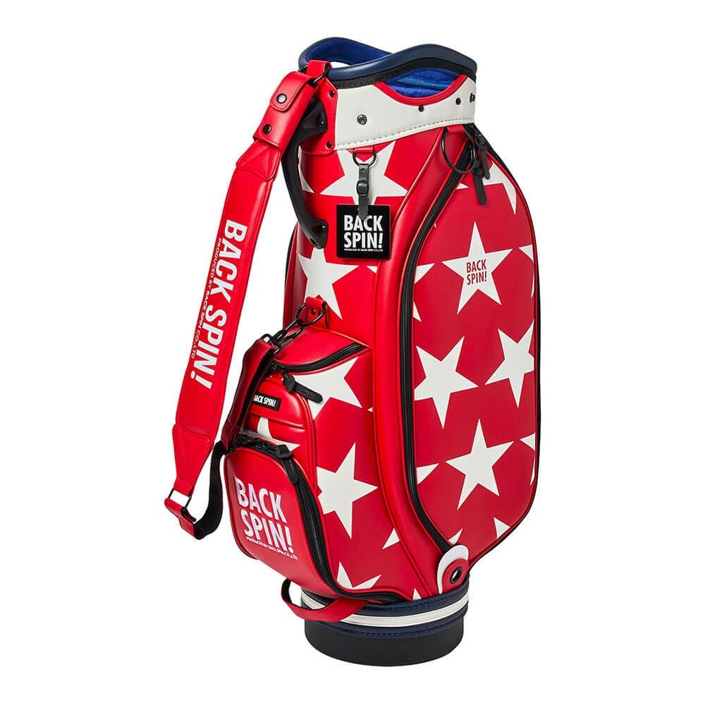 バックスピンゴルフ BACK SPIN! GOLF BIG STAR TOUR ビッグスター ツアー キャディバッグ BSBD02C106 RED×WHITE 2025年モデル