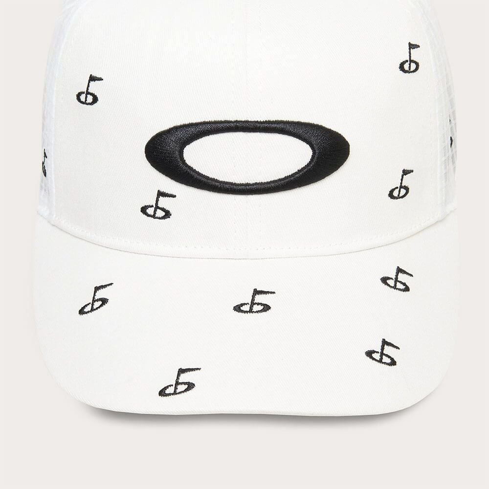 オークリー OAKLEY　メンズ OVERLAP CAP 25.0 ゴルフモチーフ刺繍 飛び柄 キャップ FOS902023 100 WHITE　2025年モデル 詳細3