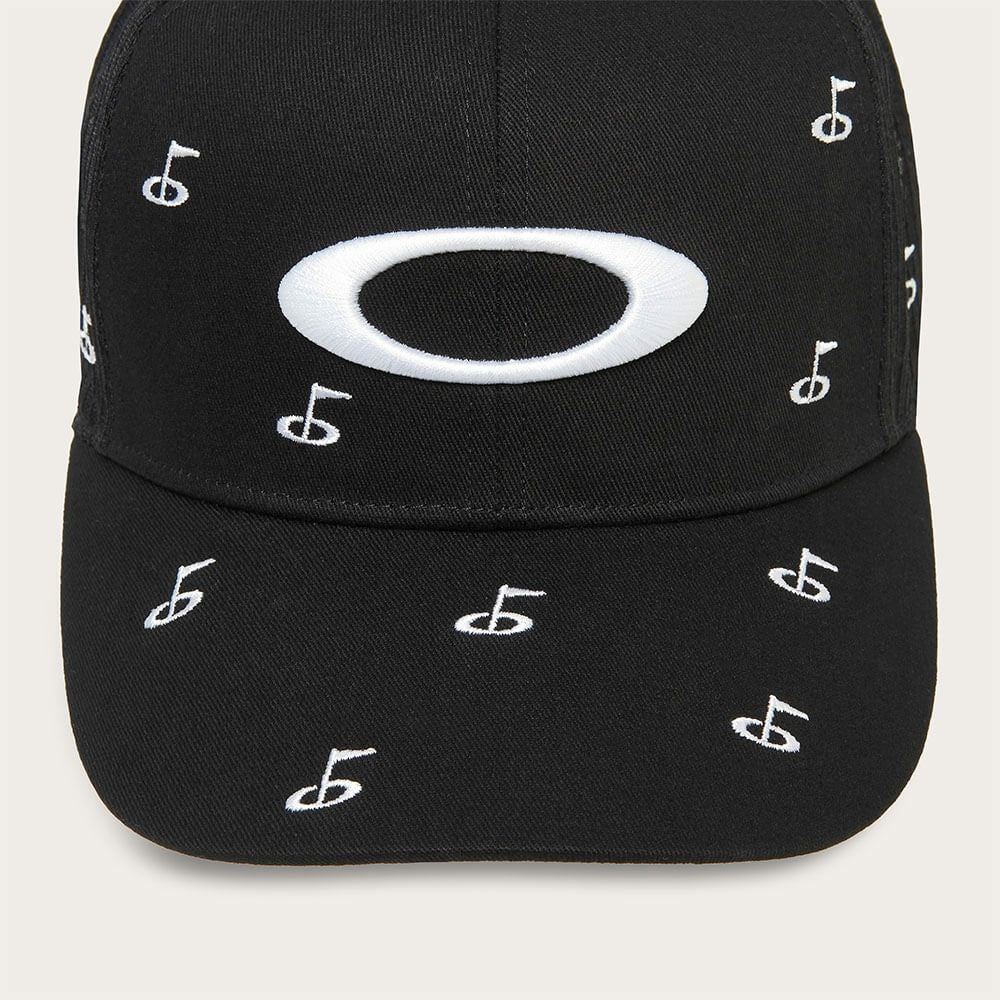オークリー OAKLEY　メンズ OVERLAP CAP 25.0 ゴルフモチーフ刺繍 飛び柄 キャップ FOS902023 02E BLACKOUT　2025年モデル 詳細3
