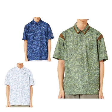 オークリー OAKLEY　メンズ カモフラージュ柄 メッシュ切替 半袖 ポロシャツ FOA407602　2025年モデル 詳細1