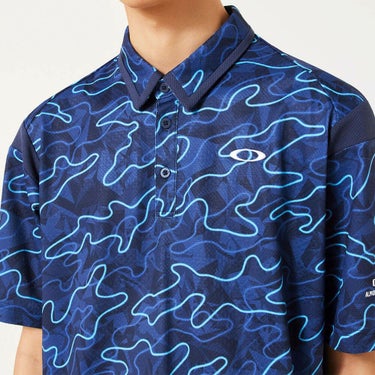 オークリー OAKLEY　メンズ カモフラージュ柄 メッシュ切替 半袖 ポロシャツ FOA407602　2025年モデル 詳細5