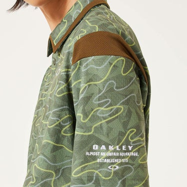 オークリー OAKLEY　メンズ カモフラージュ柄 メッシュ切替 半袖 ポロシャツ FOA407602　2025年モデル 詳細11