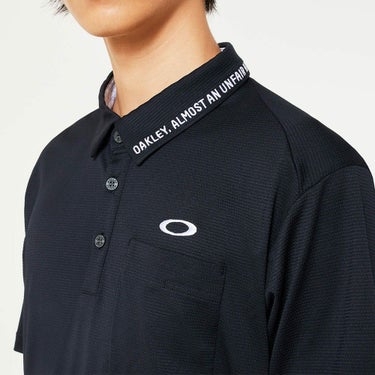 オークリー OAKLEY　メンズ ドビー素材 柄切替 半袖 ポロシャツ FOA407603　2025年モデル　詳細4