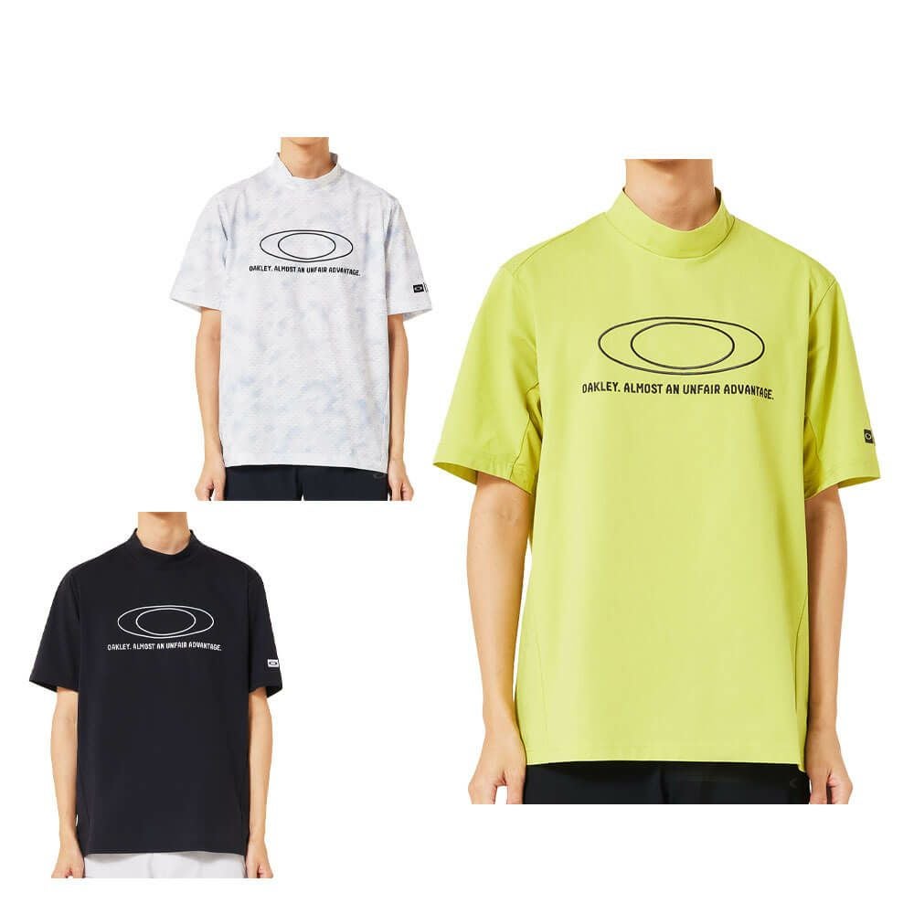 オークリー OAKLEY　メンズ ロゴ刺繍 半袖 モックネックシャツ FOA407604　2025年モデル