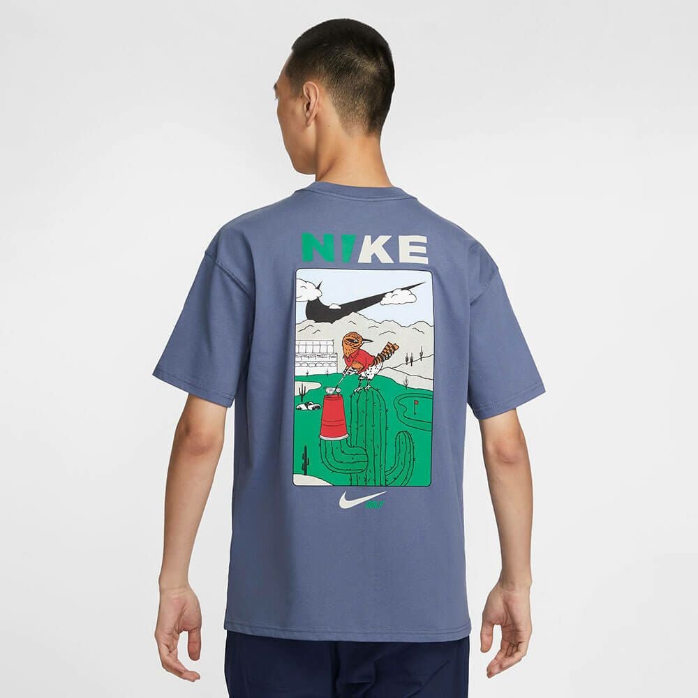 ナイキ NIKE　メンズ マックス90 ゴルフ 半袖 Tシャツ HJ3365 491 ディフューズブルー　2025年モデル 詳細2