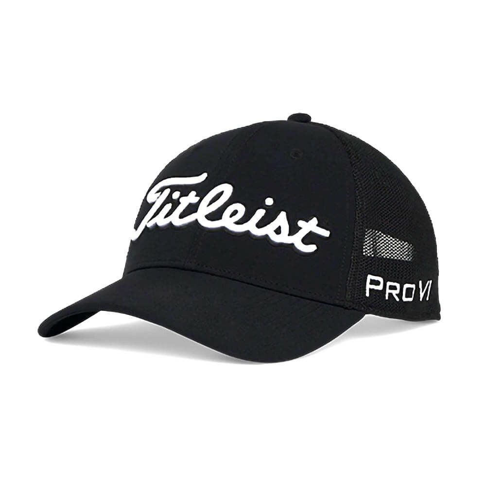タイトリスト Titleist メンズ ツアーパフォーマンス メッシュ キャップ TH25ATPMA 01 ブラック×ホワイト 2025年モデル