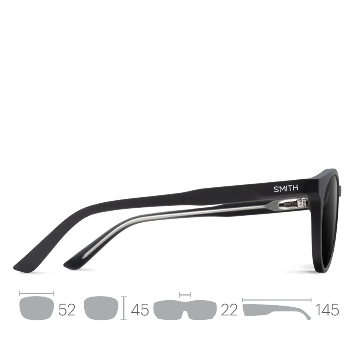 スミス Smith　Westward /CP Polarized Black ウエストワード 偏光 サングラス アジアンフィット 2025-2026 サイド
