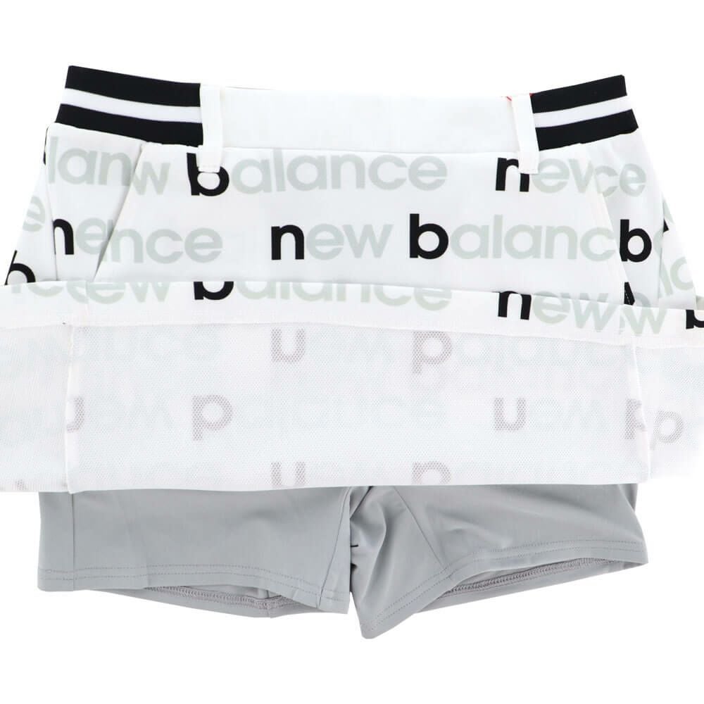 ニューバランスゴルフ　レディース ロゴプリント スウェット インナーパンツ一体型 スカート 012-5134507　2025年モデル 詳細5