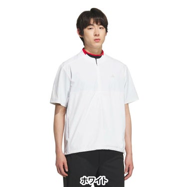 アディダス adidas　メンズ アディゼロ 撥水 半袖 ハーフジップシャツ KTN24　2025年モデル 詳細2