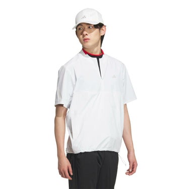 アディダス adidas　メンズ アディゼロ 撥水 半袖 ハーフジップシャツ KTN24　2025年モデル 詳細4