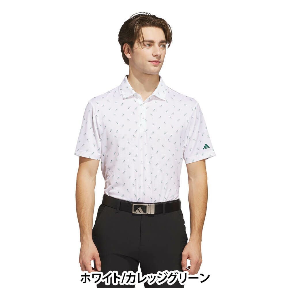 アディダス adidas メンズ メッシュ総柄 半袖 ポロシャツ KUH65 2025年モデル