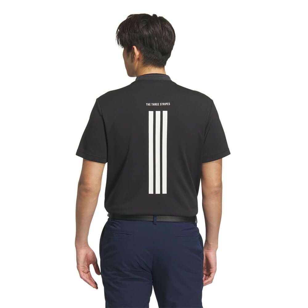 アディダス adidas　メンズ スリーストライプス 半袖 モックネックシャツ KVH10　2025年モデル 詳細13