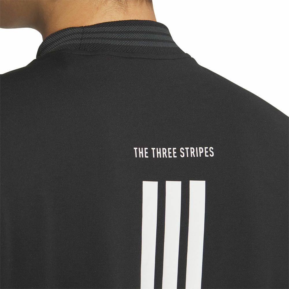 アディダス adidas メンズ スリーストライプス 半袖 モックネック