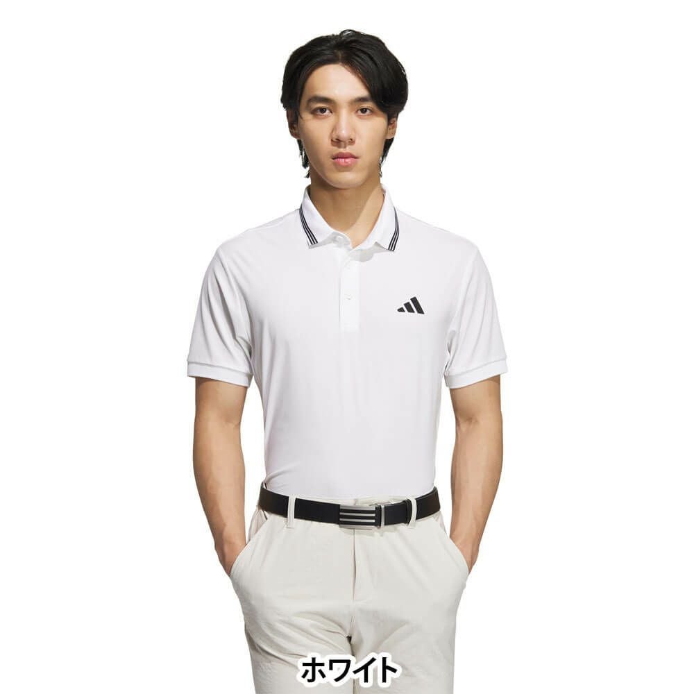 アディダス adidas　メンズ ワンポイントロゴ UVケア付き 半袖 ポロシャツ KVH14　2025年モデル 詳細2