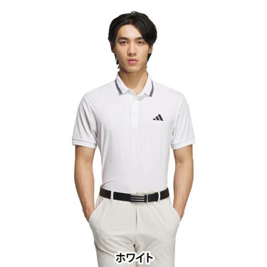 アディダス adidas　メンズ ワンポイントロゴ UVケア付き 半袖 ポロシャツ KVH14　2025年モデル 詳細2