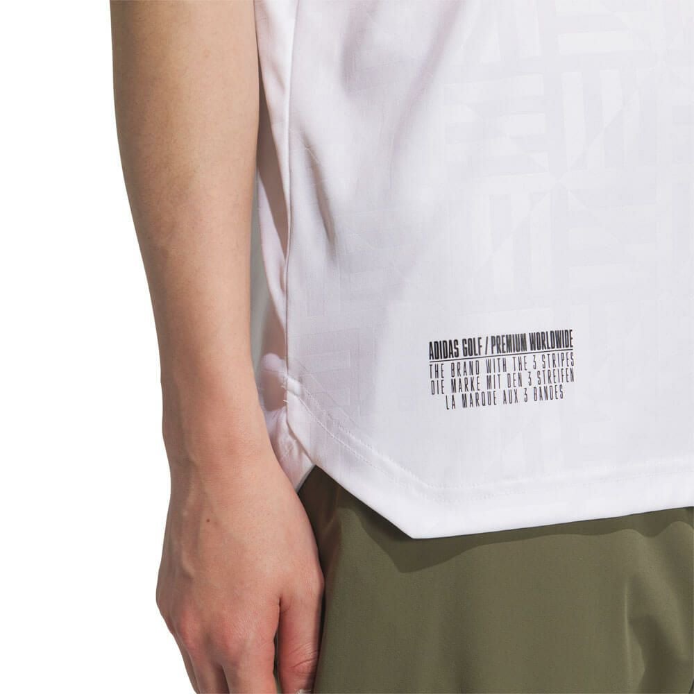 アディダス adidas　メンズ BOSロゴ柄デボス 半袖 モックネックシャツ KVH25　2025年モデル 詳細5