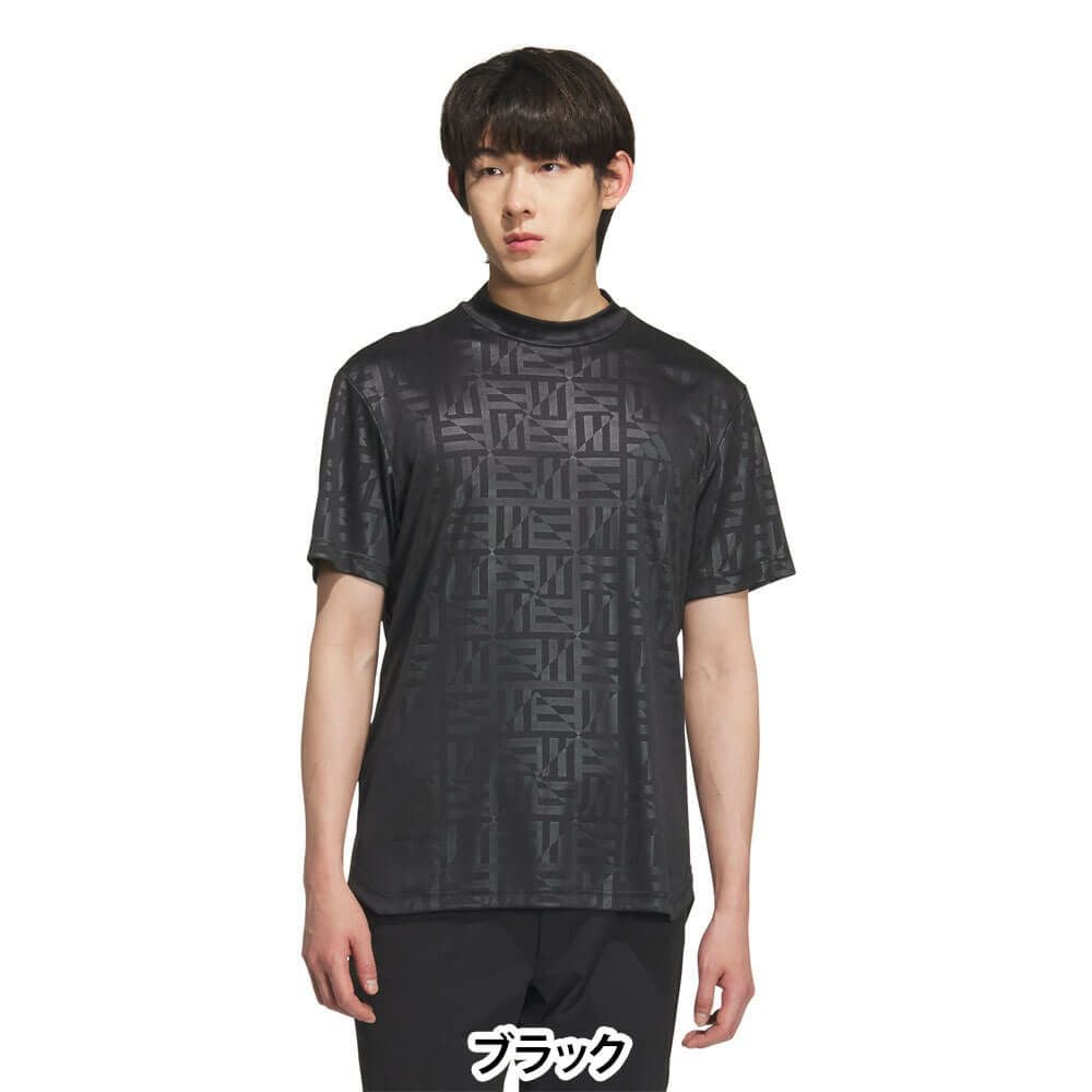 アディダス adidas　メンズ BOSロゴ柄デボス 半袖 モックネックシャツ KVH25　2025年モデル 詳細7