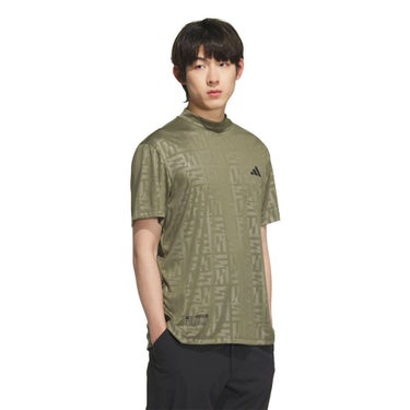 アディダス adidas　メンズ BOSロゴ柄デボス 半袖 モックネックシャツ KVH25　2025年モデル 詳細14