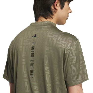 アディダス adidas　メンズ BOSロゴ柄デボス 半袖 モックネックシャツ KVH25　2025年モデル 詳細16