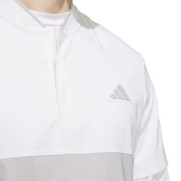 アディダス adidas　メンズ ロゴプリント 半袖 ジップシャツ & 長袖 モックネックシャツ KVH26　2025年モデル 詳細5