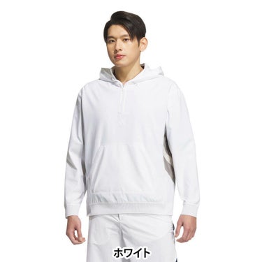 アディダス adidas　ビヨンド ザ コース 撥水 リップストップ ハーフジップ 長袖 フーディー KTN41　2025年モデル 詳細2