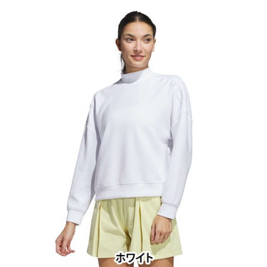 アディダス adidas　レディース ビヨンド ザ コース ダンボールニット長袖 モックネック プルオーバー KTI49　2025年モデル 詳細2