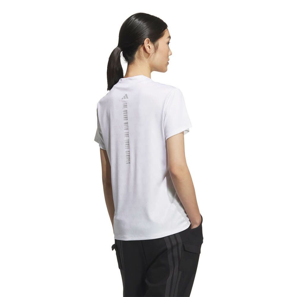 アディダス adidas　レディース BOSロゴ柄 デボス 半袖 モックネックシャツ KTI74　2025年モデル 詳細3