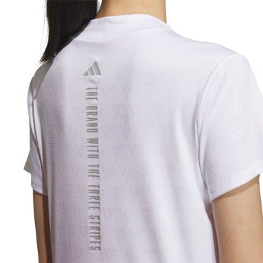 アディダス adidas　レディース BOSロゴ柄 デボス 半袖 モックネックシャツ KTI74　2025年モデル 詳細5