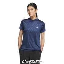 アディダス adidas　レディース BOSロゴ柄 デボス 半袖 モックネックシャツ KTI74　2025年モデル