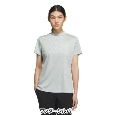 アディダス adidas　レディース BOSロゴ柄 デボス 半袖 モックネックシャツ KTI74　2025年モデル 詳細14