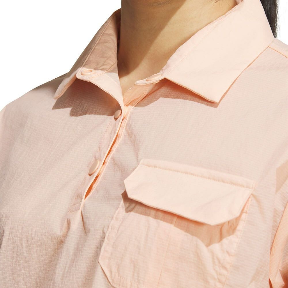 アディダス adidas　レディース 撥水 シースルー ボックスシルエット 半袖 ポロシャツ KTI78　2025年モデル 詳細15