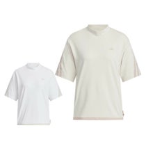 アディダス adidas　レディース スリーストライプス ボックスシルエット 半袖 モックネックシャツ KTI91　2025年モデル 詳細1