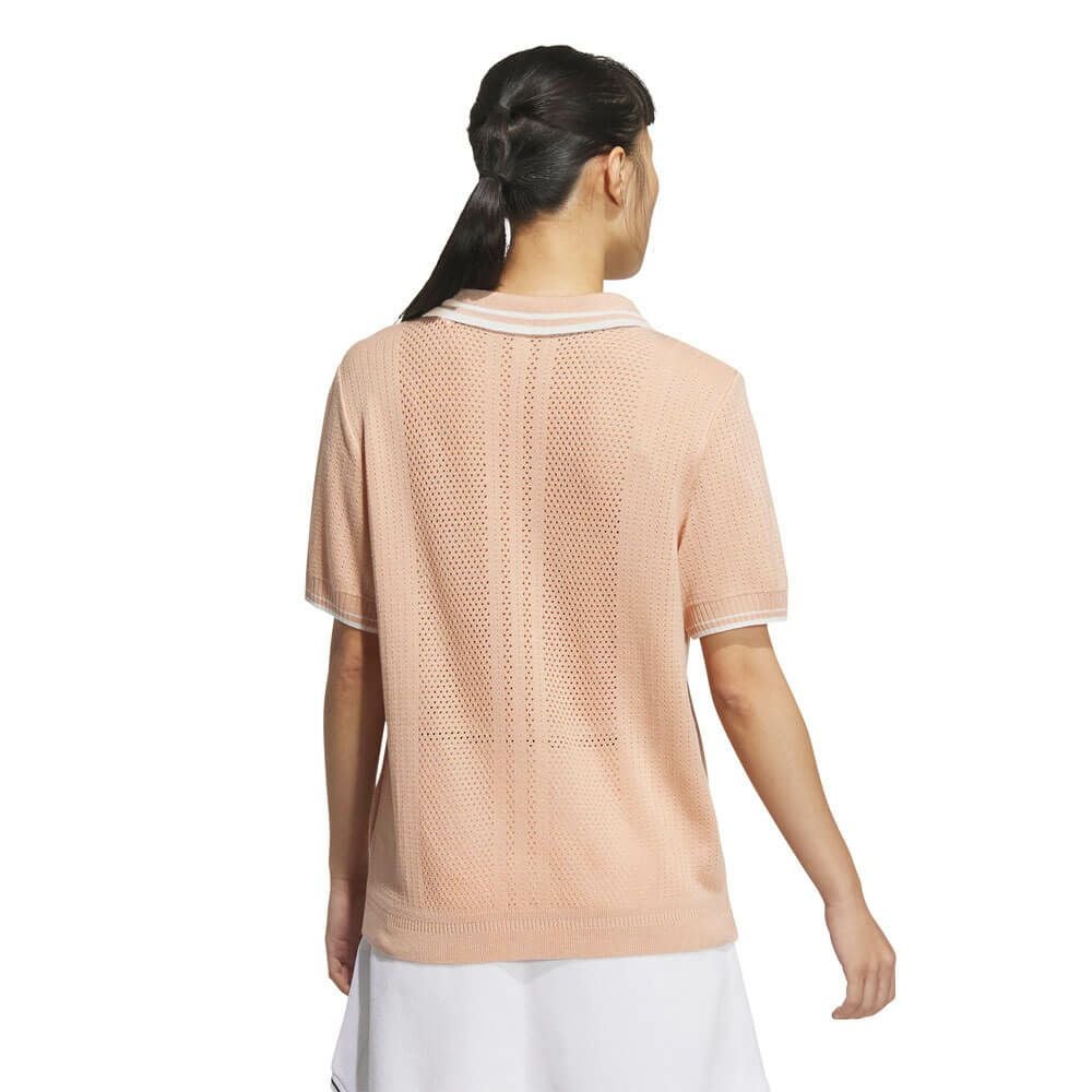 アディダス adidas　レディース ビヨンド ザ コース ルーズ スキッパー ニットボックスシルエット 半袖 ポロシャツ KTN36　2025年モデル 詳細4