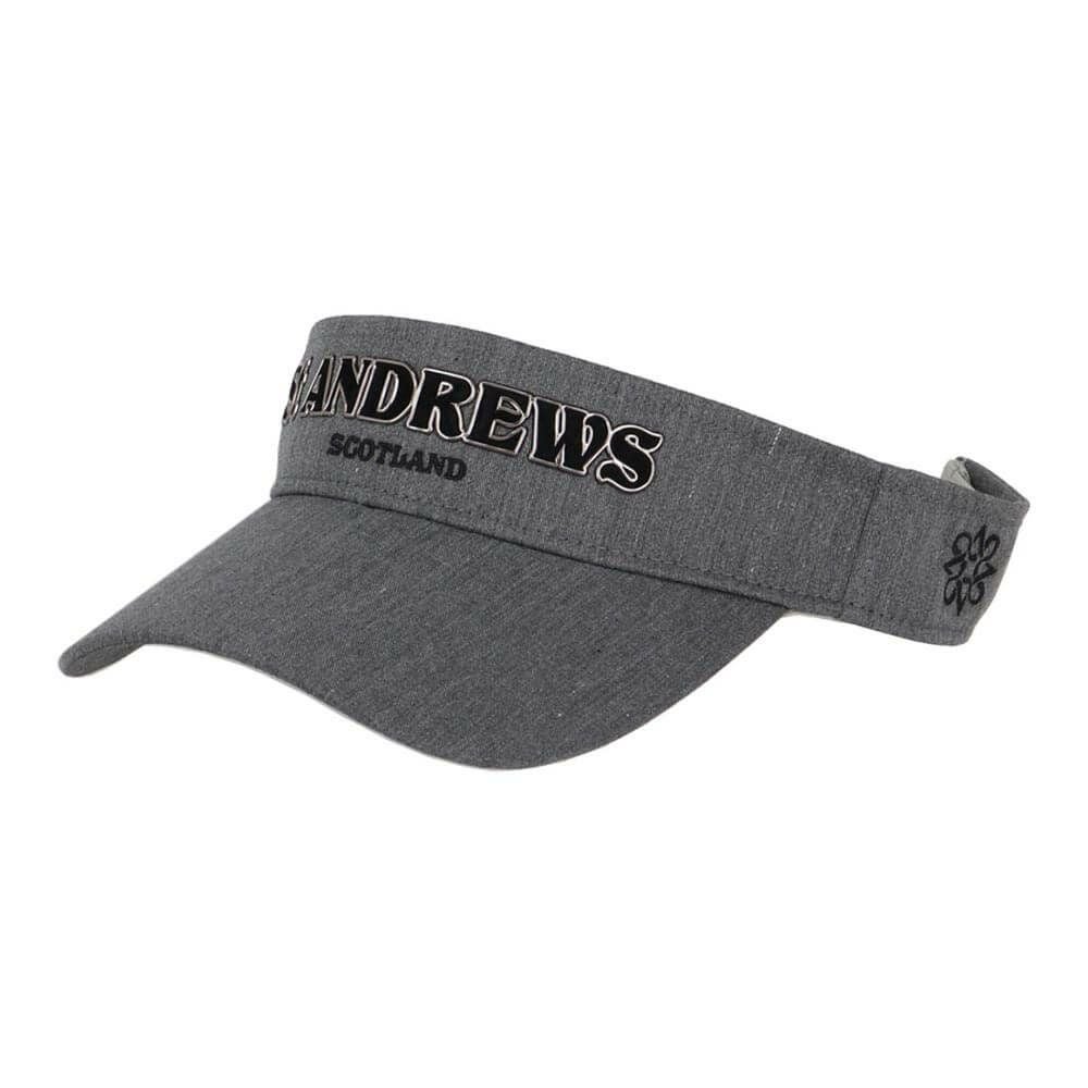 セントアンドリュース St ANDREWS　メンズ 撥水 ロゴデザイン バイザー 042-5187552 020 グレー　2025年モデル 詳細1
